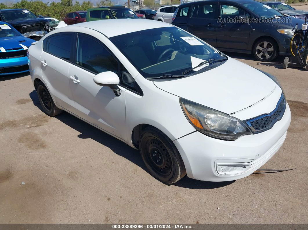 2013 Kia Rio Lx White vin: KNADM4A3XD6245975