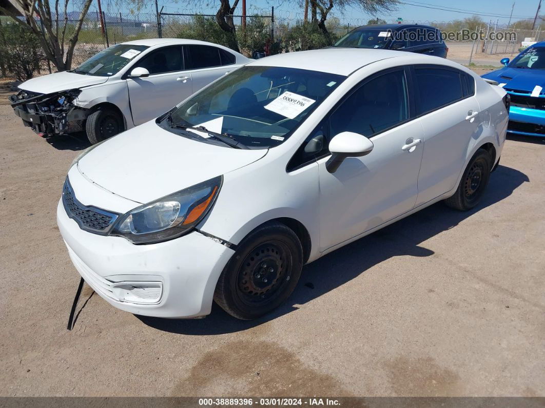 2013 Kia Rio Lx White vin: KNADM4A3XD6245975