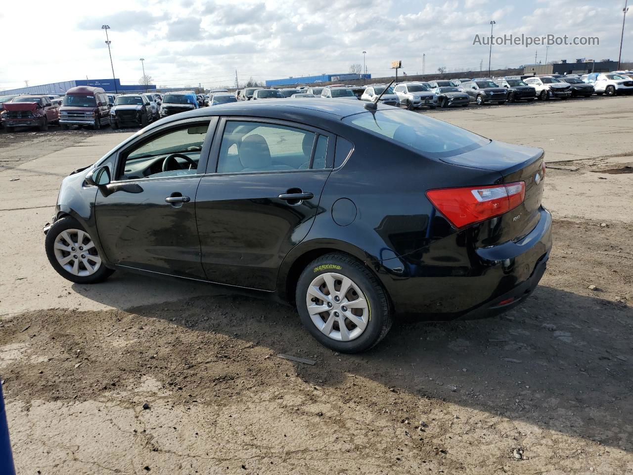 2013 Kia Rio Lx Black vin: KNADM4A3XD6281858