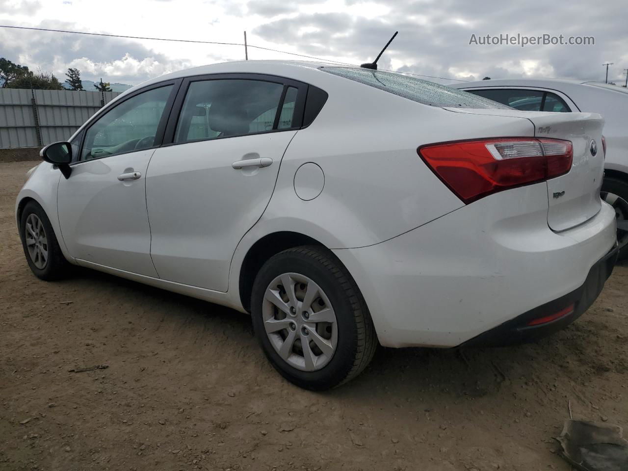 2013 Kia Rio Lx White vin: KNADM4A3XD6293573