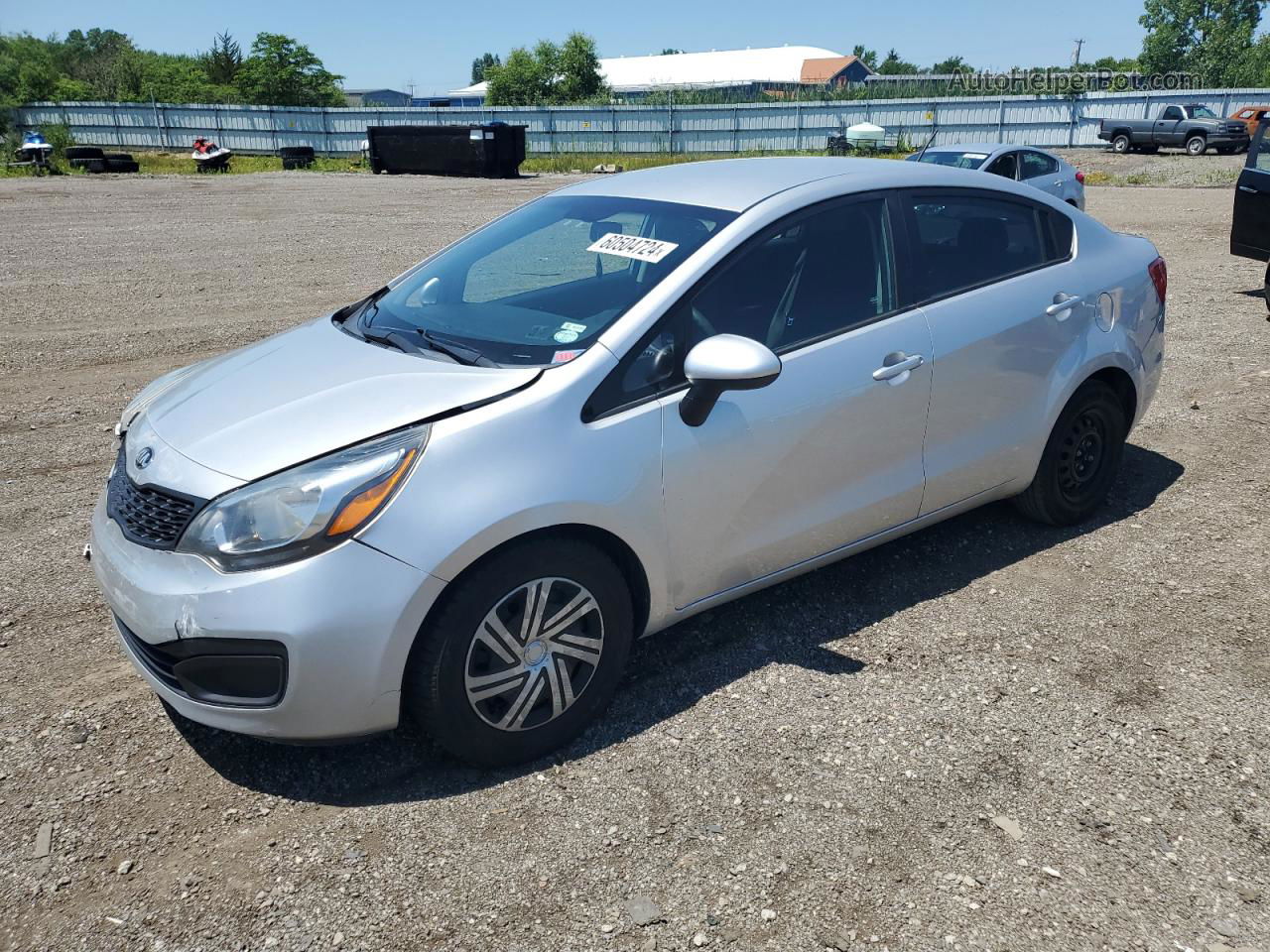 2013 Kia Rio Lx Silver vin: KNADM4A3XD6294688