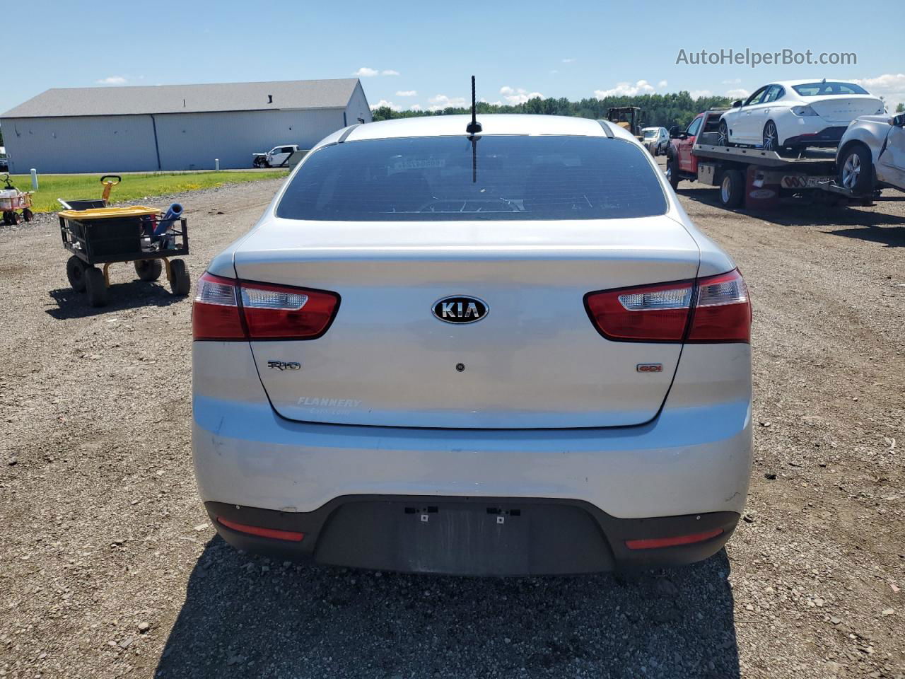 2013 Kia Rio Lx Silver vin: KNADM4A3XD6294688