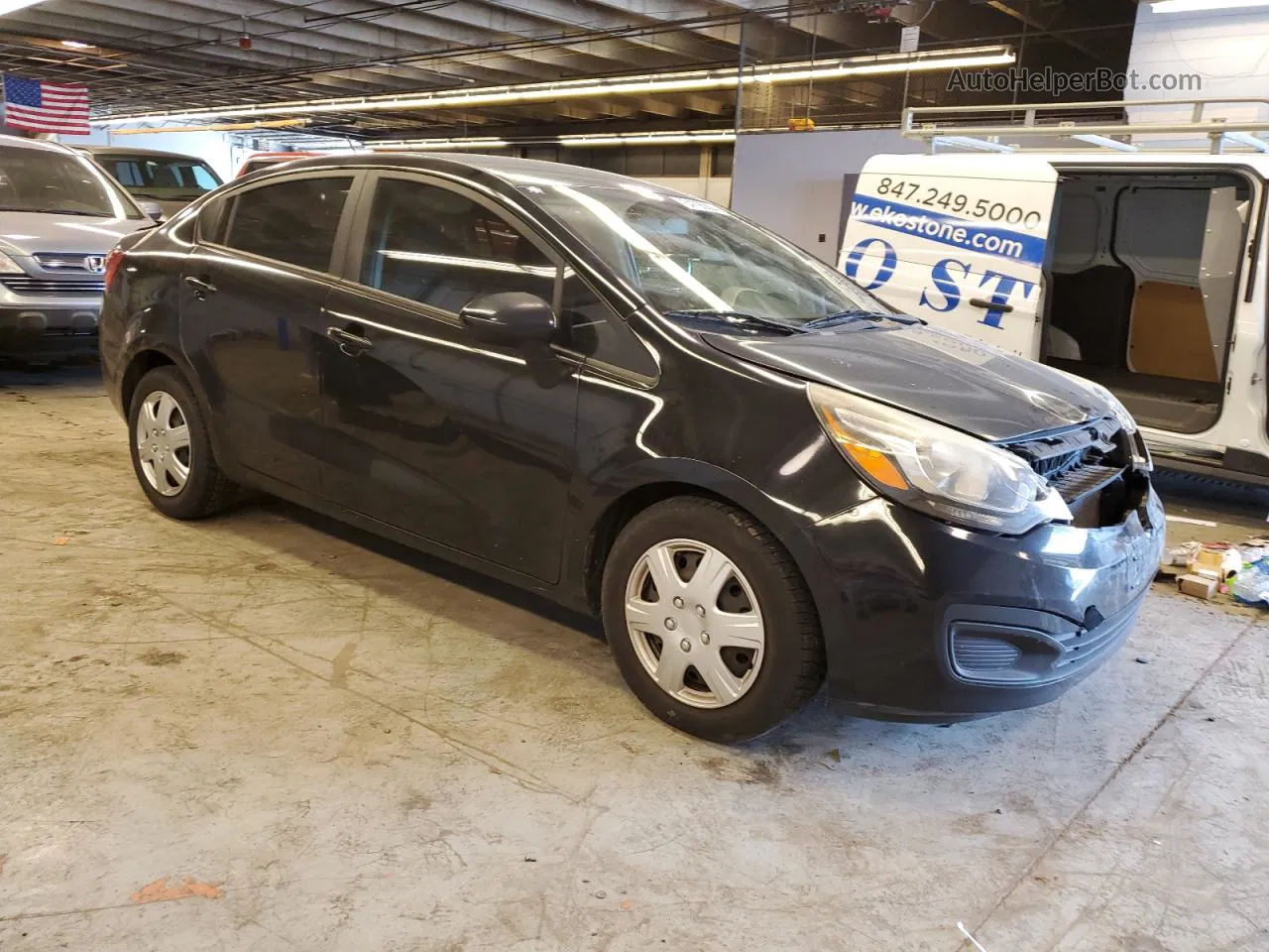 2013 Kia Rio Lx Black vin: KNADM4A3XD6306547