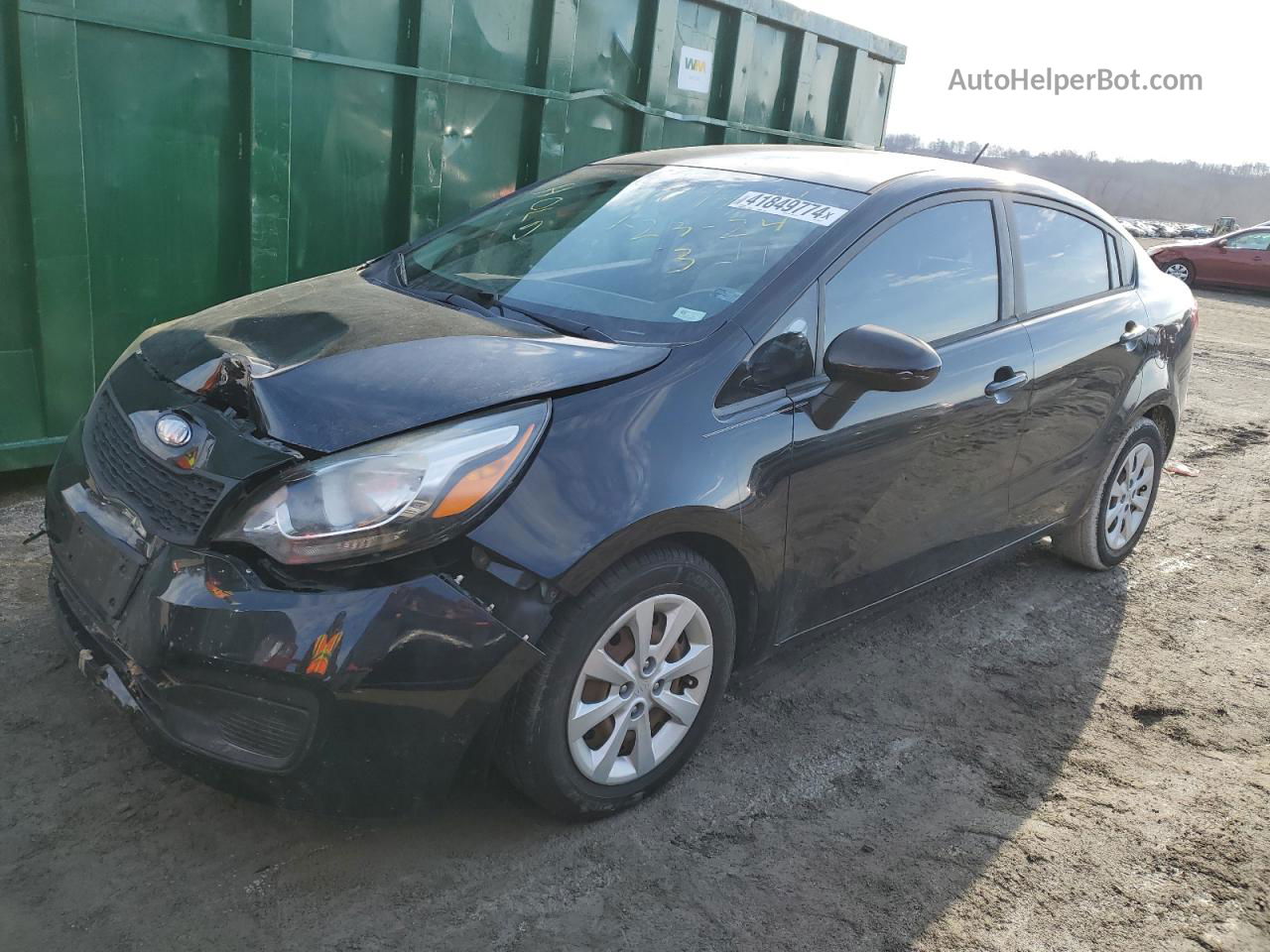 2013 Kia Rio Lx Черный vin: KNADM4A3XD6307228