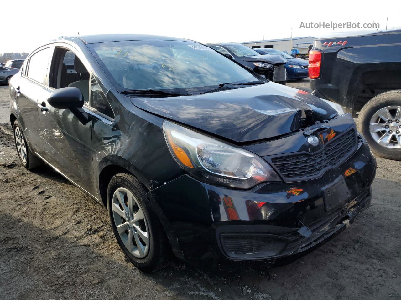 2013 Kia Rio Lx Черный vin: KNADM4A3XD6307228