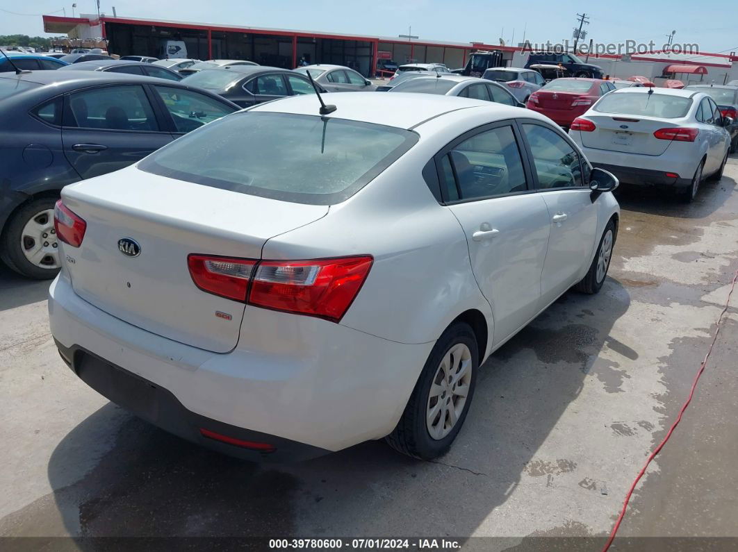 2013 Kia Rio Lx White vin: KNADM4A3XD6318164