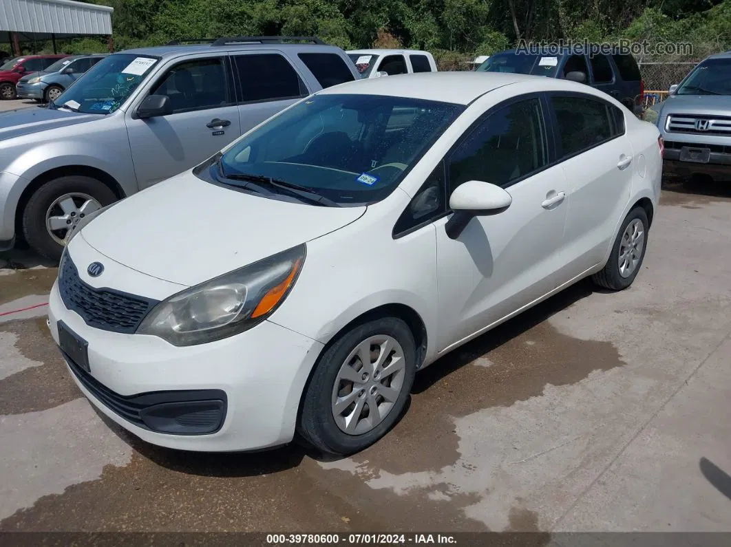 2013 Kia Rio Lx White vin: KNADM4A3XD6318164