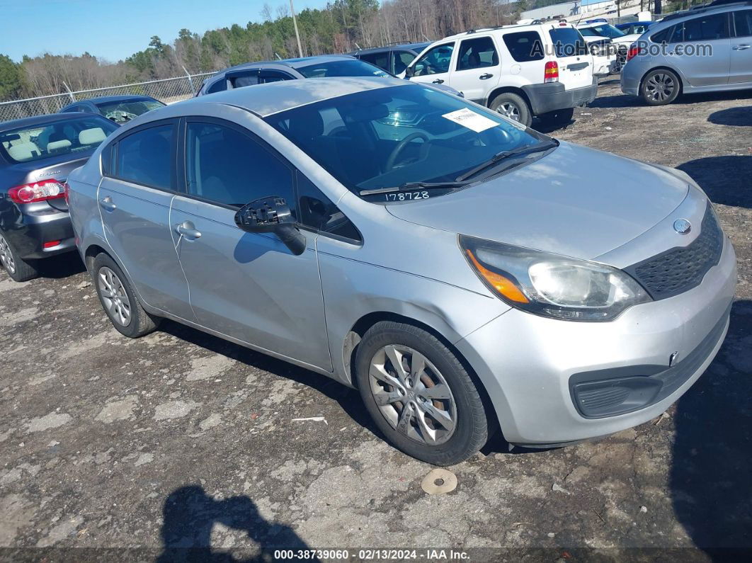 2014 Kia Rio Lx Silver vin: KNADM4A3XE6324239