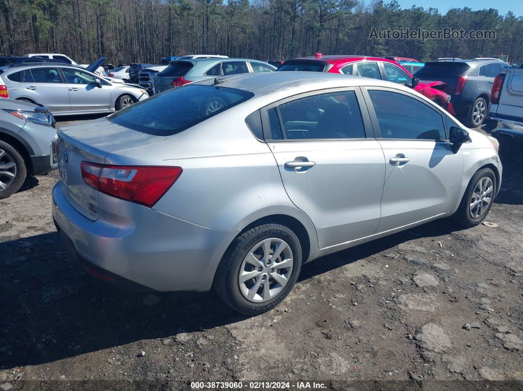 2014 Kia Rio Lx Silver vin: KNADM4A3XE6324239