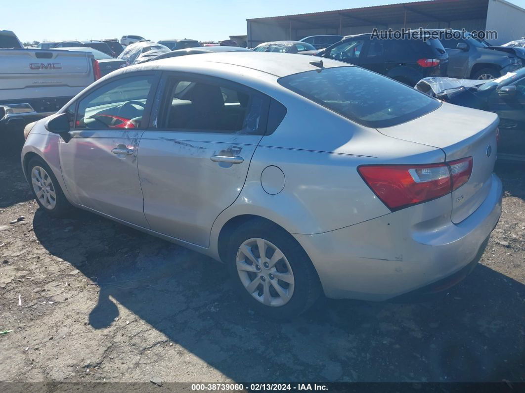 2014 Kia Rio Lx Silver vin: KNADM4A3XE6324239