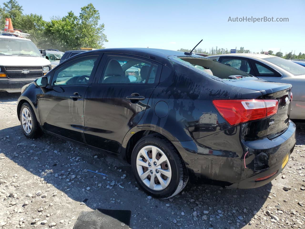 2014 Kia Rio Lx Black vin: KNADM4A3XE6325729