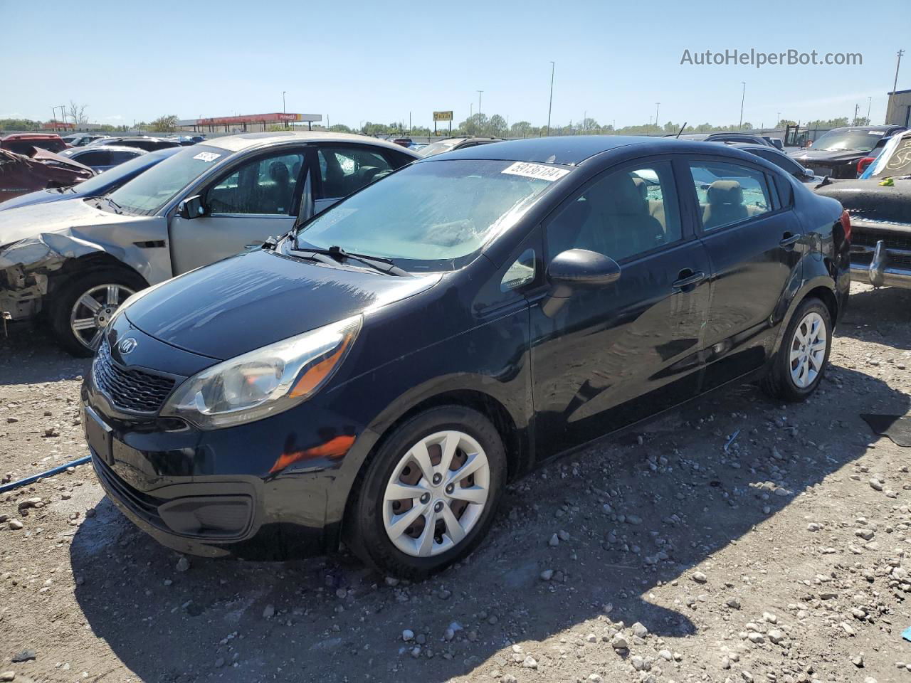 2014 Kia Rio Lx Black vin: KNADM4A3XE6325729