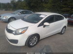 2014 Kia Rio Lx White vin: KNADM4A3XE6327206