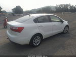 2014 Kia Rio Lx White vin: KNADM4A3XE6327206