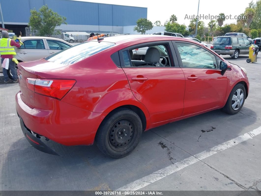 2014 Kia Rio Lx Red vin: KNADM4A3XE6336066