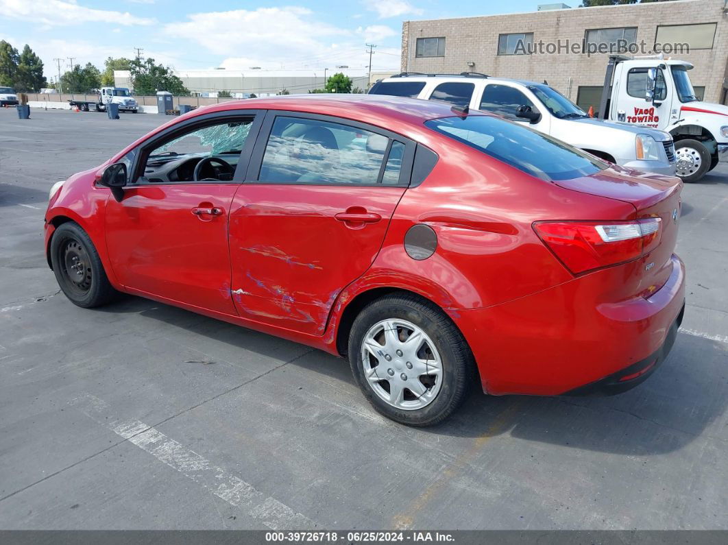 2014 Kia Rio Lx Red vin: KNADM4A3XE6336066