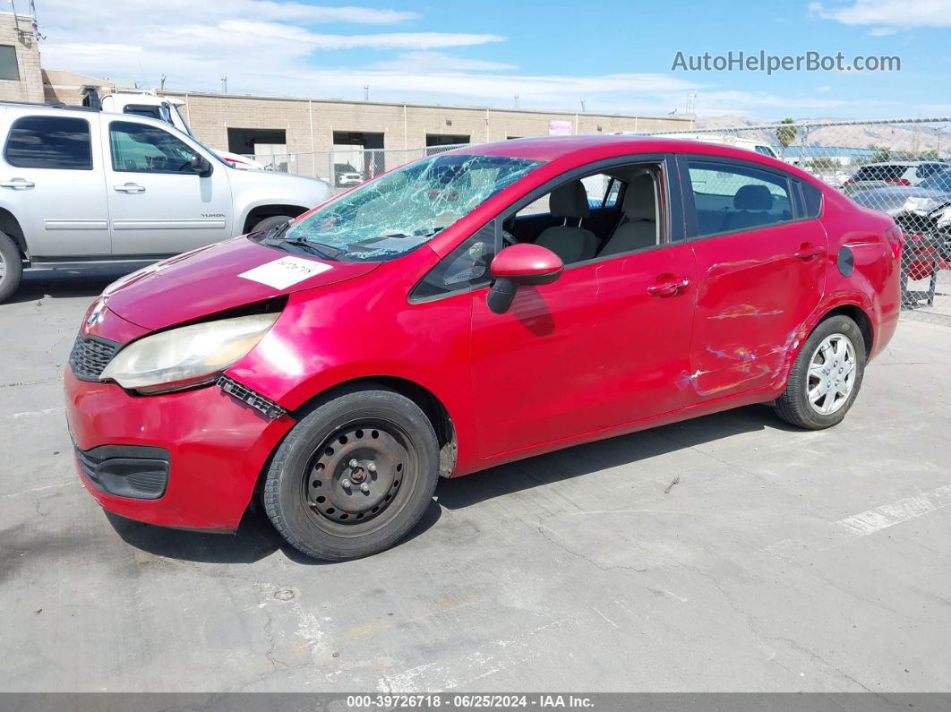 2014 Kia Rio Lx Red vin: KNADM4A3XE6336066