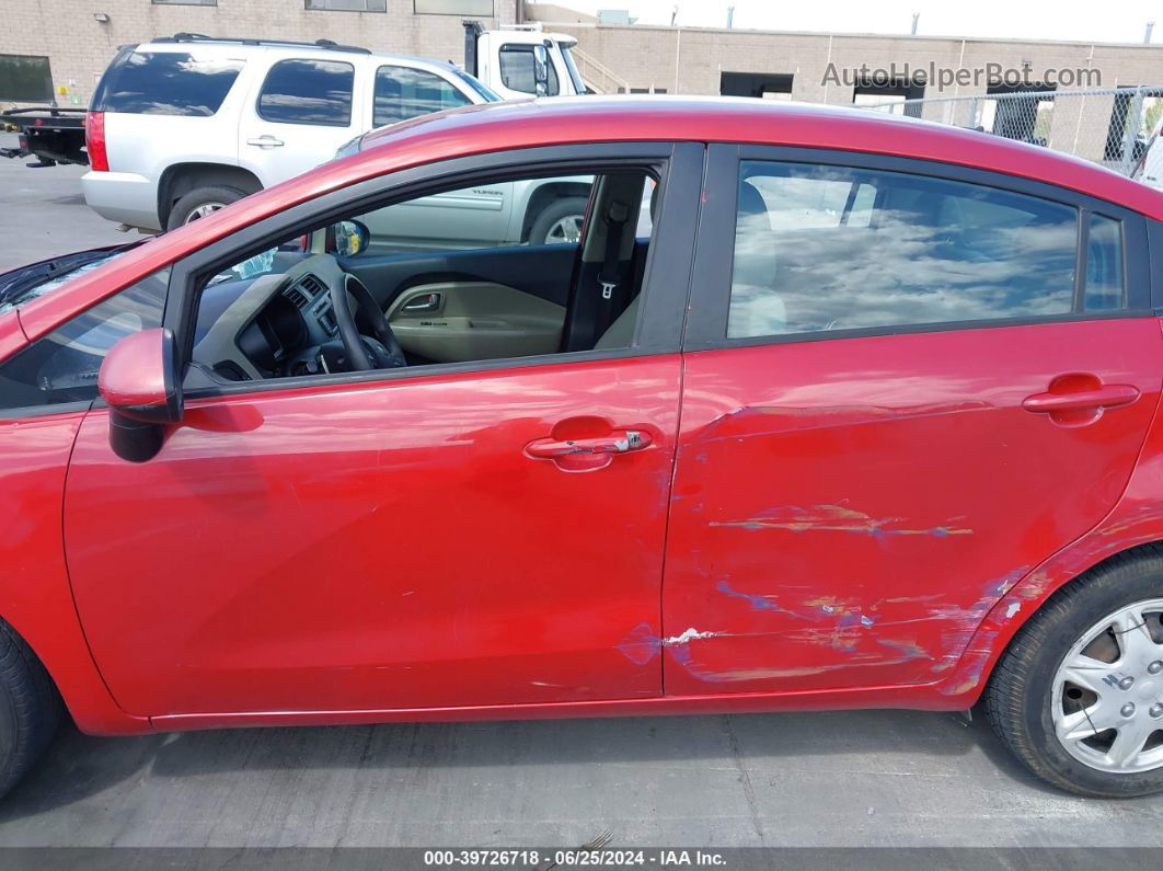 2014 Kia Rio Lx Red vin: KNADM4A3XE6336066