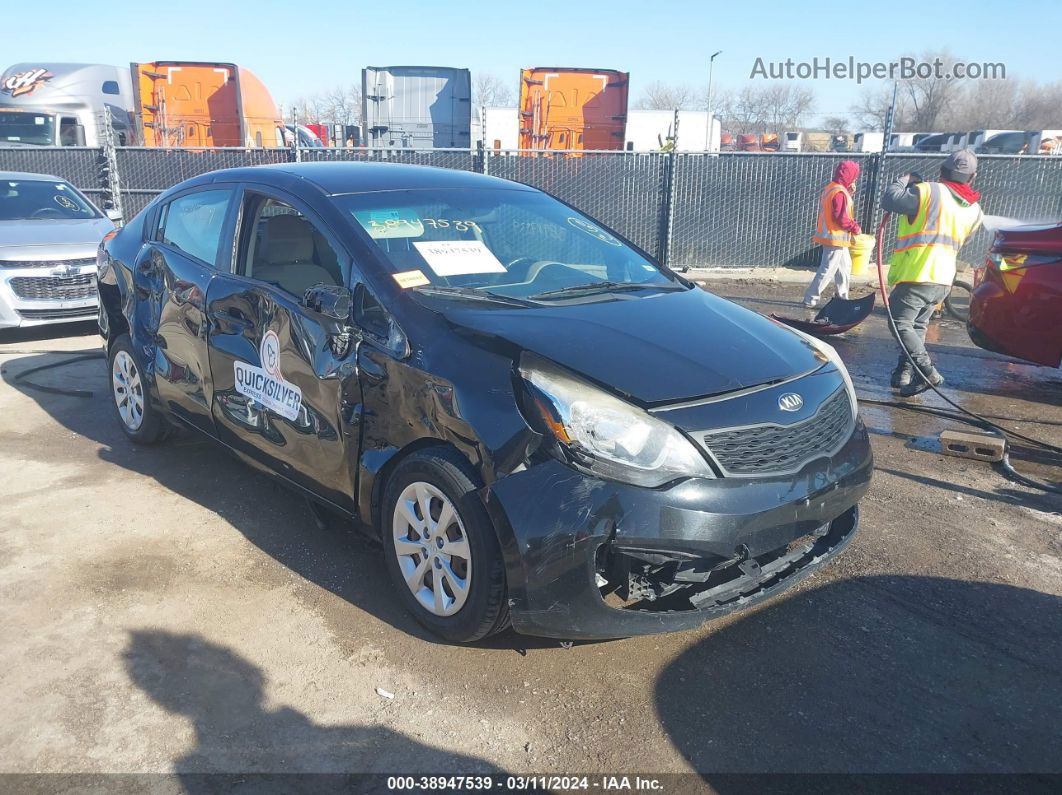 2014 Kia Rio Lx Black vin: KNADM4A3XE6348878