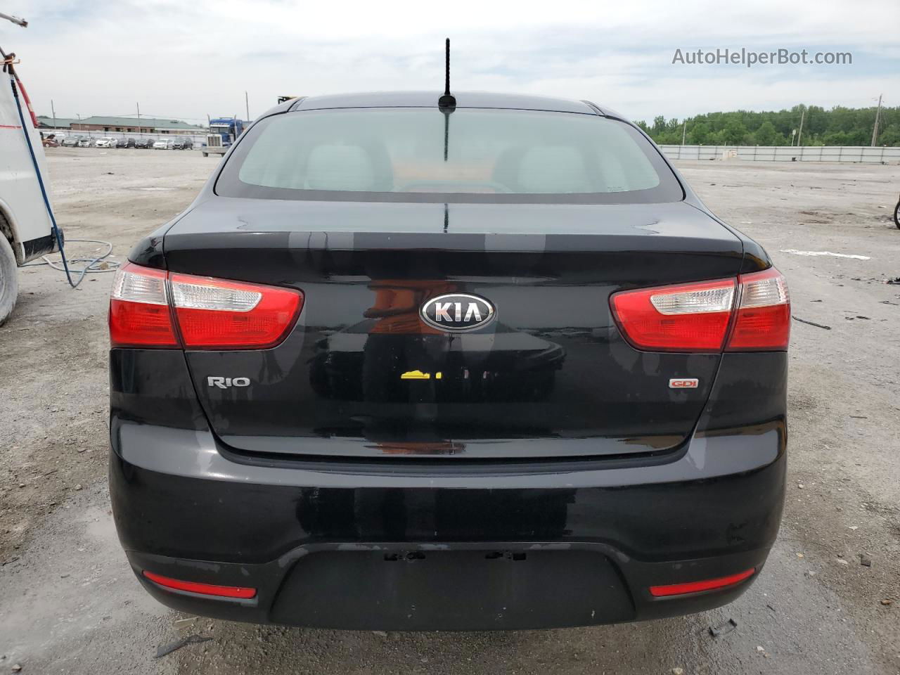 2014 Kia Rio Lx Black vin: KNADM4A3XE6350954