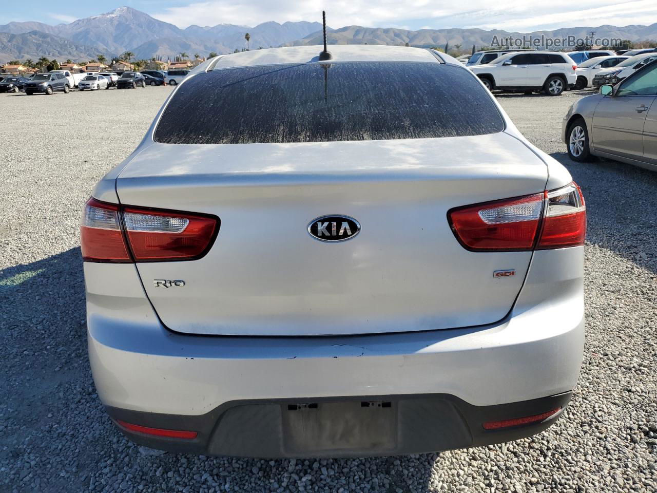 2014 Kia Rio Lx Silver vin: KNADM4A3XE6352235