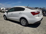 2014 Kia Rio Lx White vin: KNADM4A3XE6366040