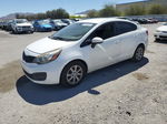 2014 Kia Rio Lx White vin: KNADM4A3XE6384747