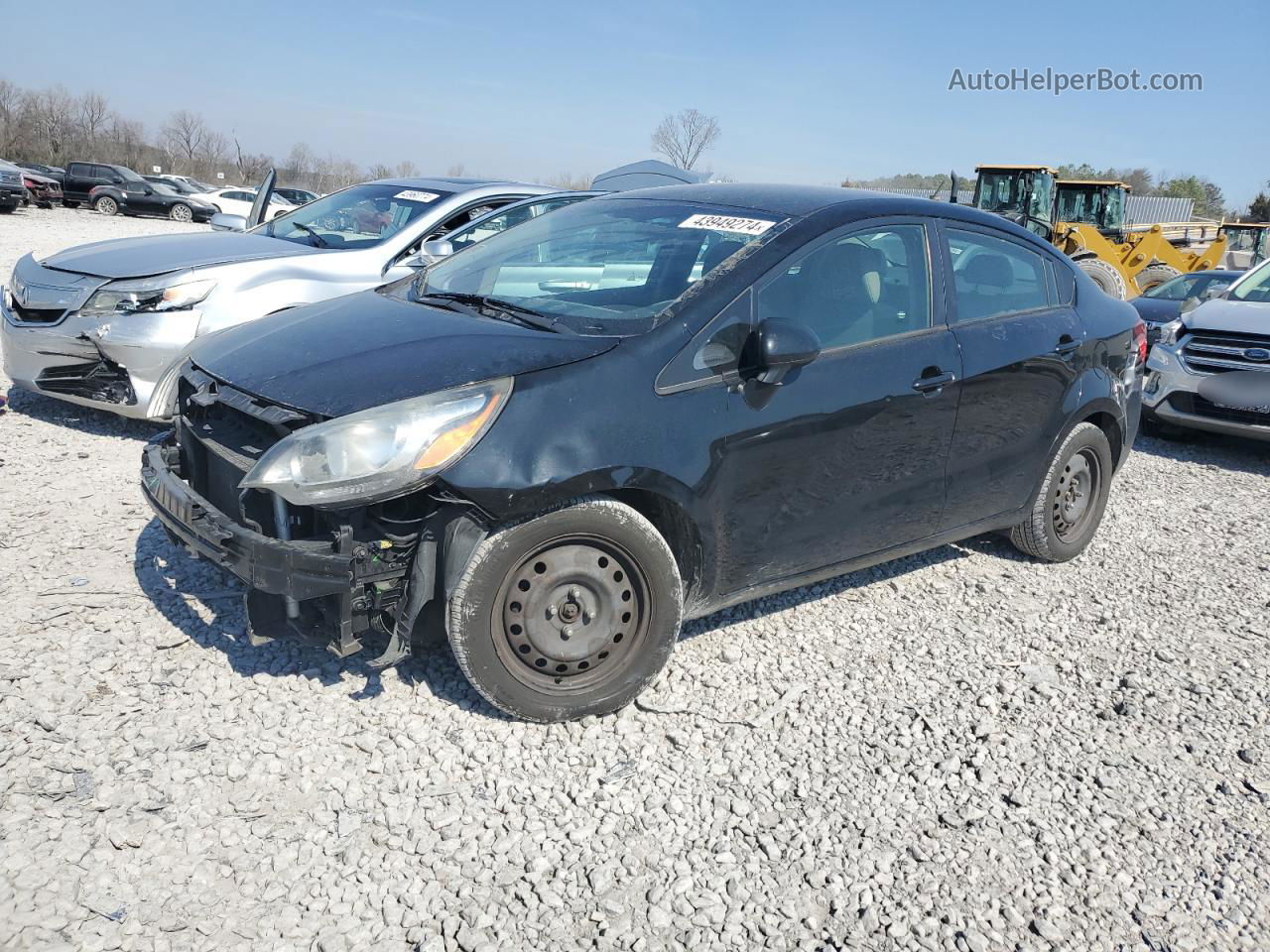 2014 Kia Rio Lx Черный vin: KNADM4A3XE6394887