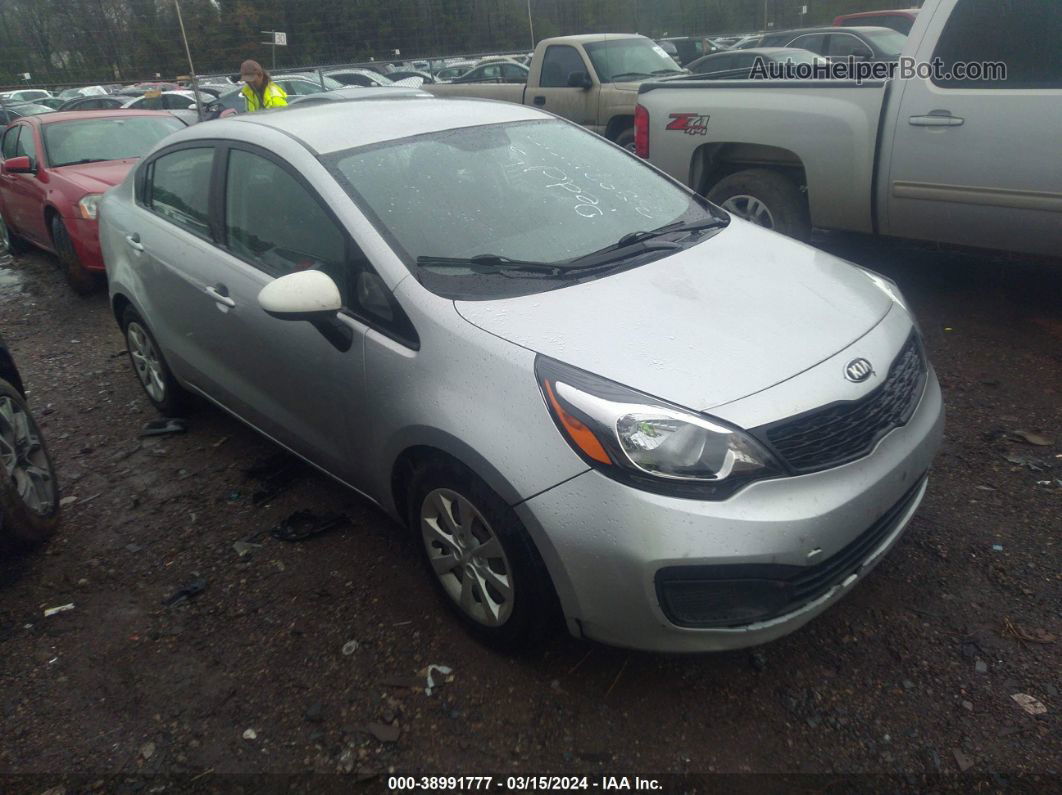 2014 Kia Rio Lx Silver vin: KNADM4A3XE6404706