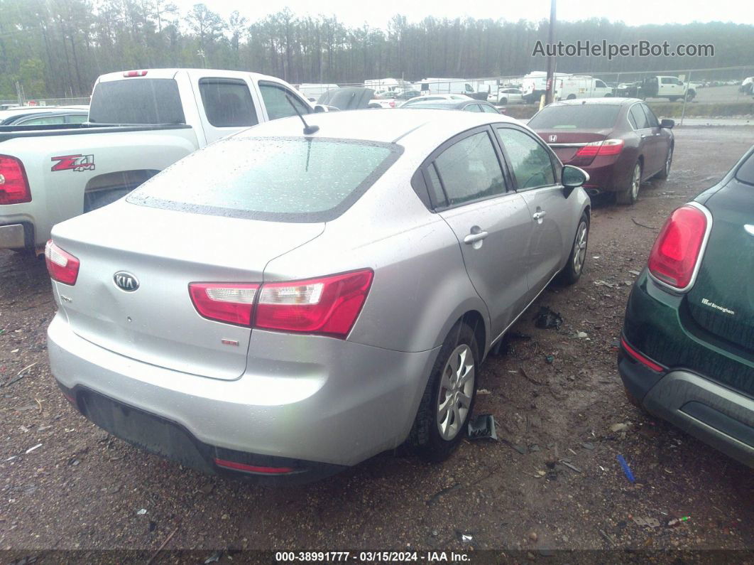 2014 Kia Rio Lx Silver vin: KNADM4A3XE6404706