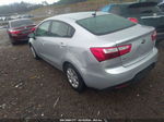 2014 Kia Rio Lx Silver vin: KNADM4A3XE6404706