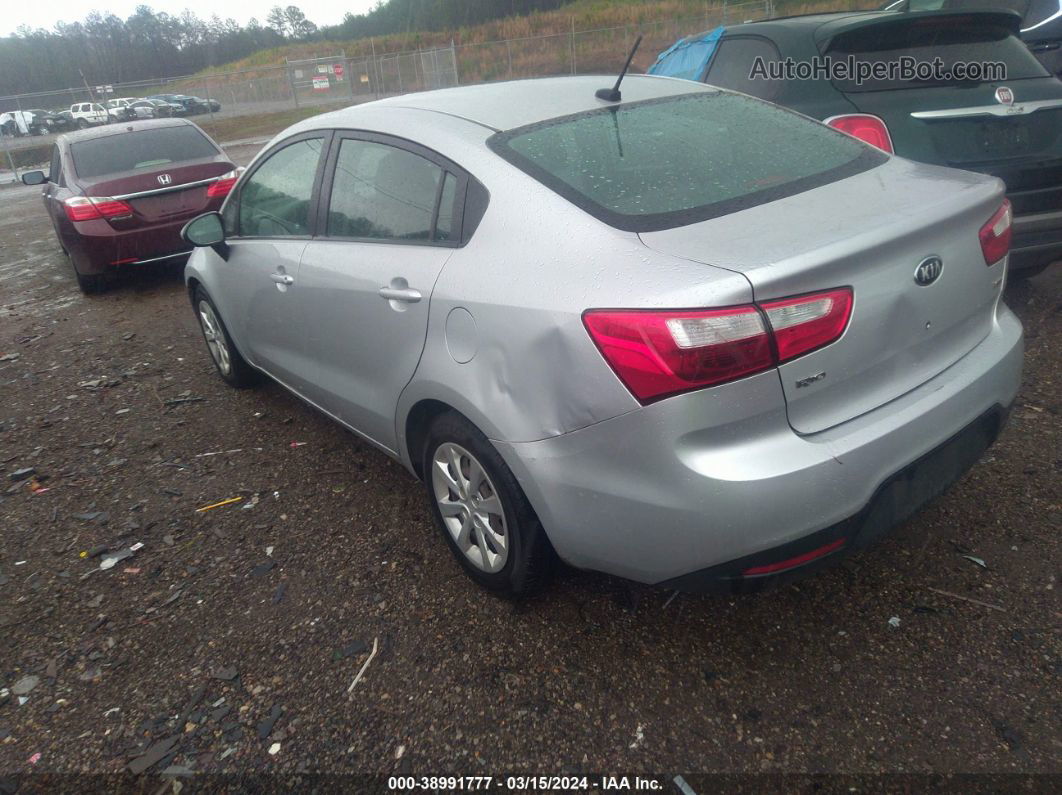 2014 Kia Rio Lx Silver vin: KNADM4A3XE6404706