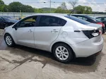 2014 Kia Rio Lx Silver vin: KNADM4A3XE6405645