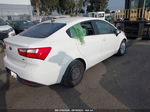 2014 Kia Rio Lx White vin: KNADM4A3XE6411848