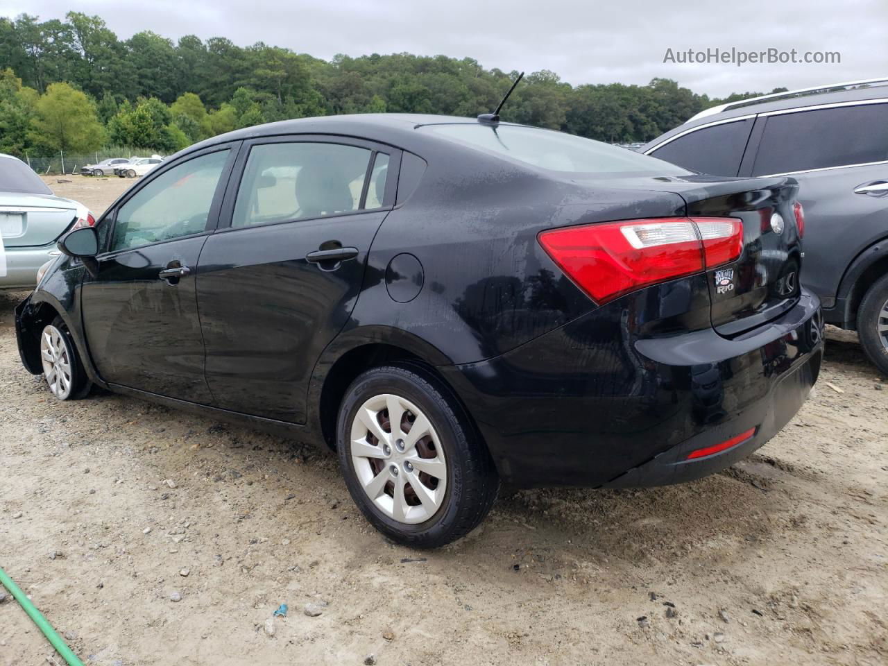 2014 Kia Rio Lx Black vin: KNADM4A3XE6418458