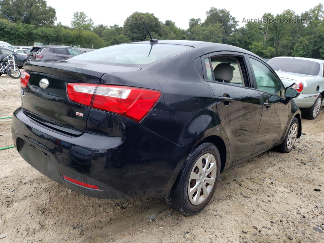 2014 Kia Rio Lx Black vin: KNADM4A3XE6418458