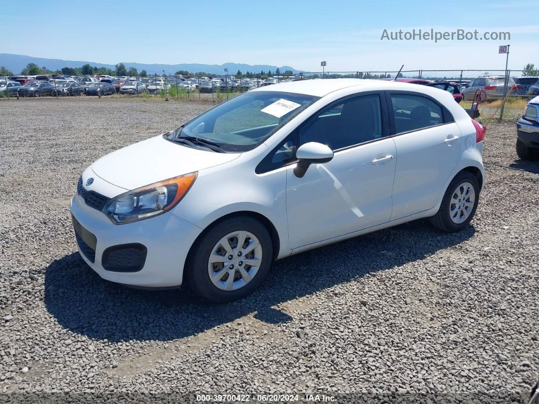 2013 Kia Rio Lx White vin: KNADM5A30D6111868