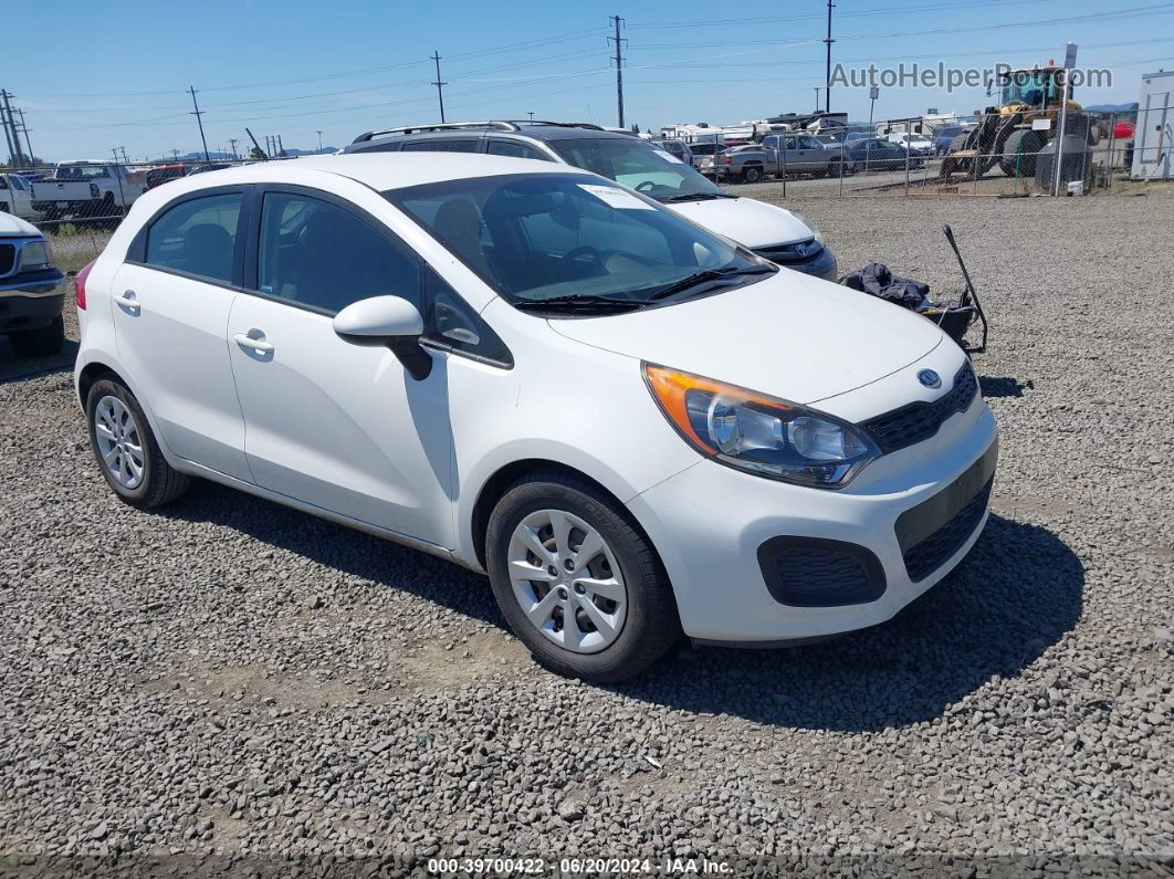 2013 Kia Rio Lx White vin: KNADM5A30D6111868