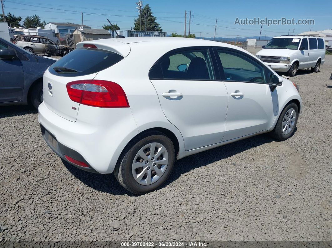 2013 Kia Rio Lx White vin: KNADM5A30D6111868