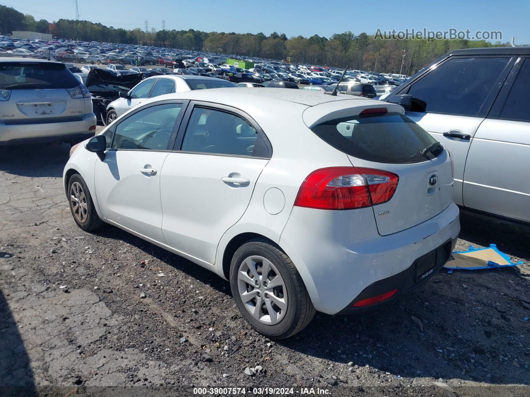 2014 Kia Rio Lx White vin: KNADM5A30E6377344