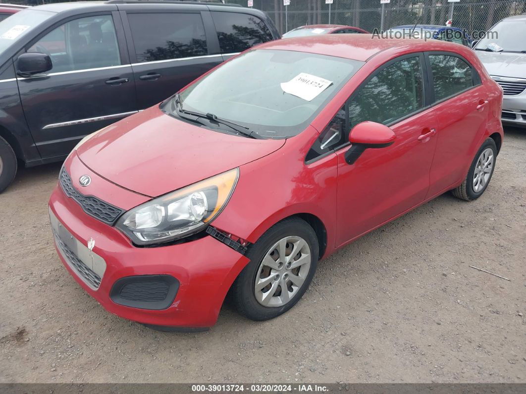 2014 Kia Rio Lx Red vin: KNADM5A30E6420029