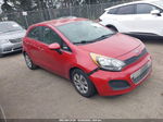 2014 Kia Rio Lx Red vin: KNADM5A30E6420029