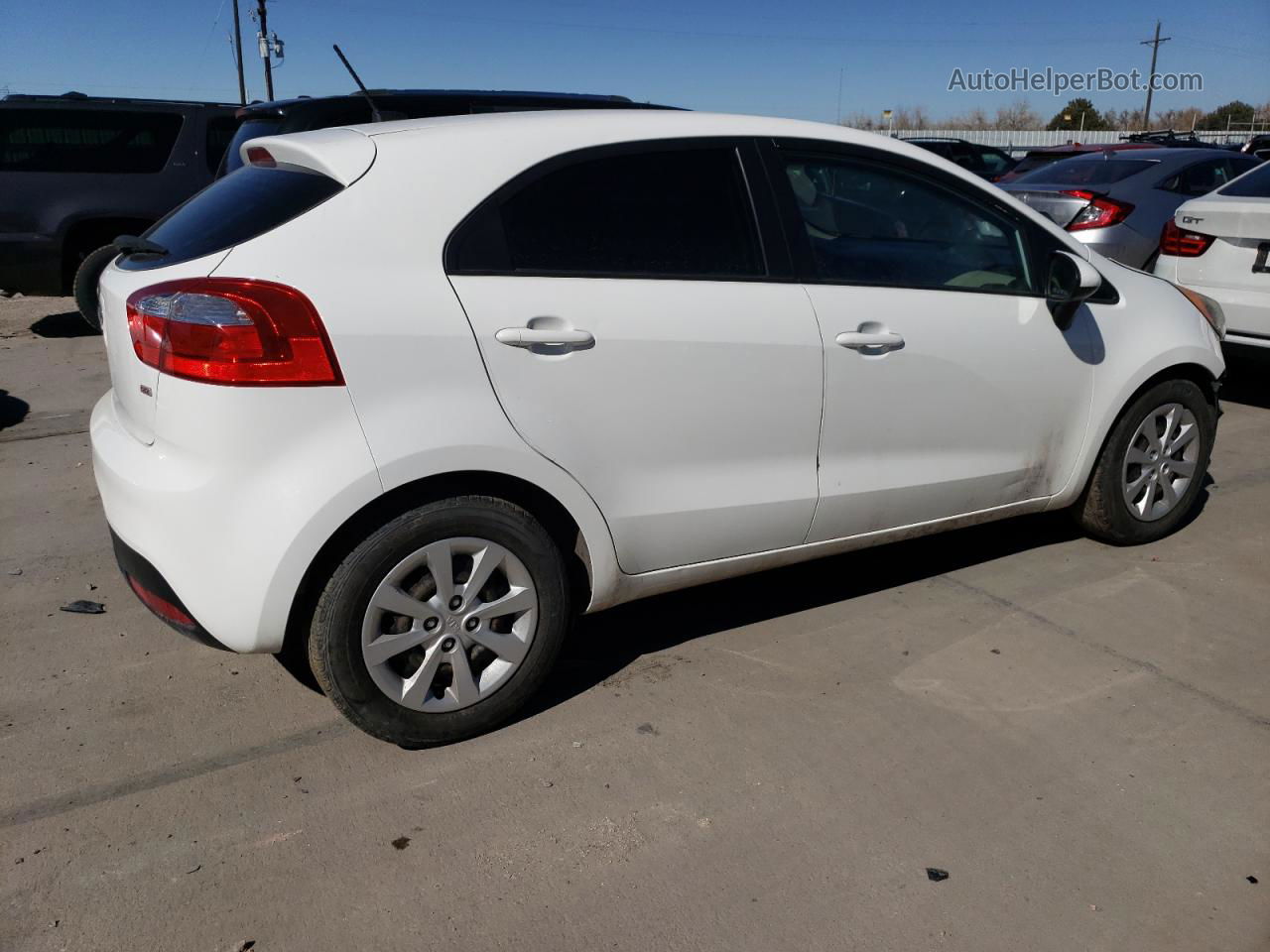 2013 Kia Rio Lx White vin: KNADM5A31D6176745