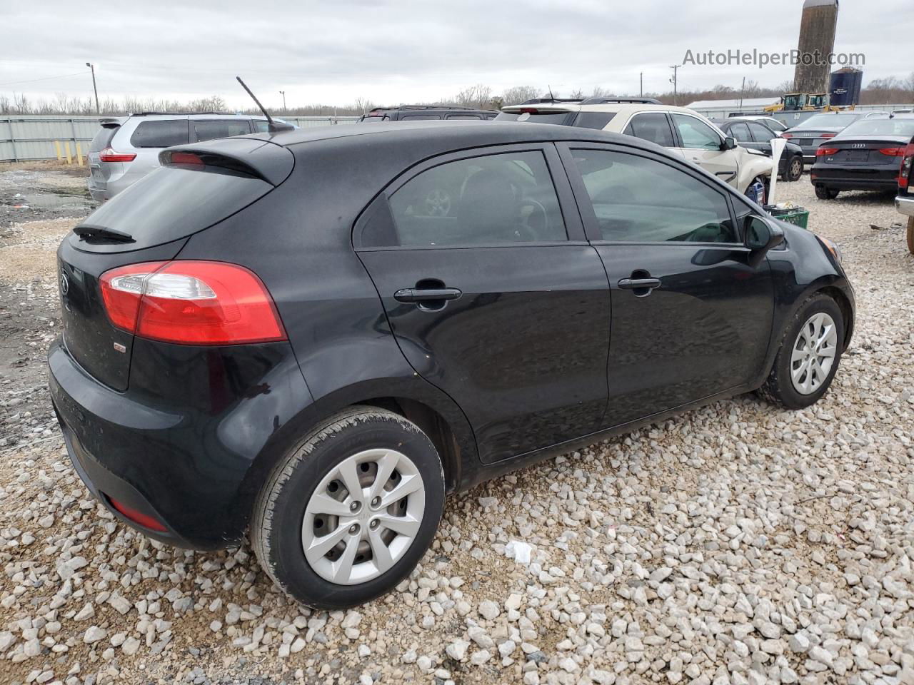 2014 Kia Rio Lx Black vin: KNADM5A31E6354784