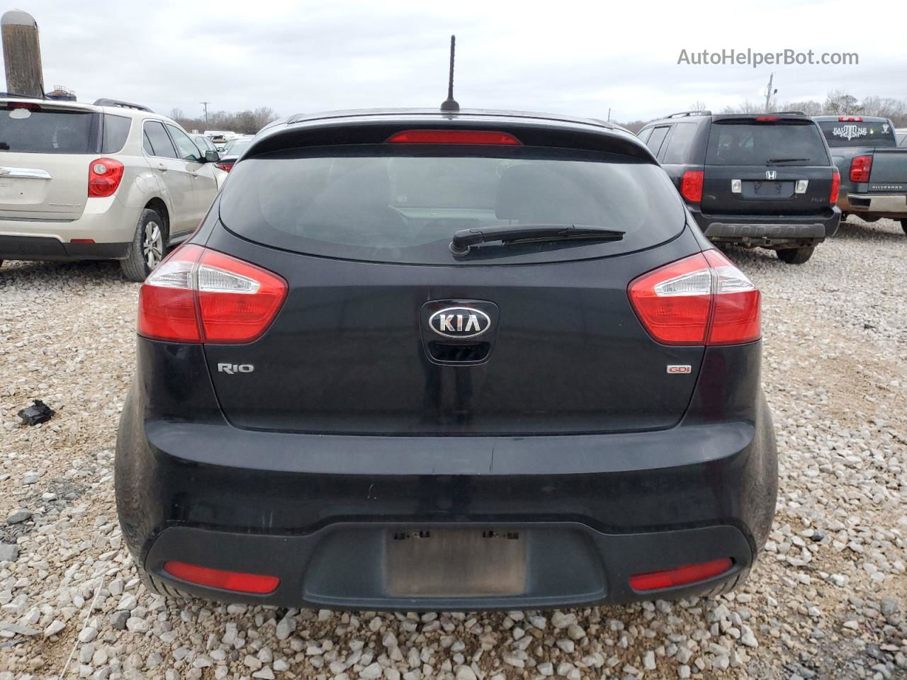 2014 Kia Rio Lx Black vin: KNADM5A31E6354784