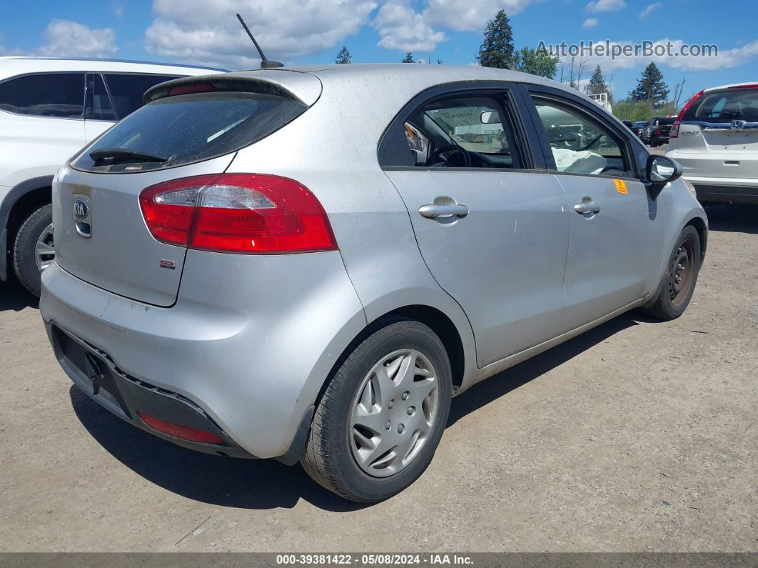 2014 Kia Rio Lx Silver vin: KNADM5A31E6359094