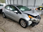 2014 Kia Rio Lx Silver vin: KNADM5A31E6367860