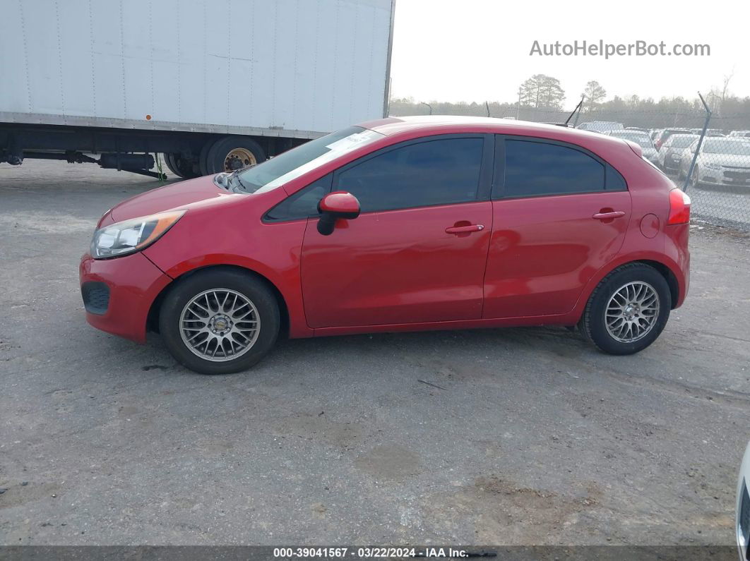 2014 Kia Rio Lx Red vin: KNADM5A31E6413638