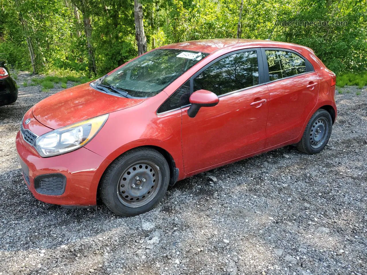 2014 Kia Rio Lx Red vin: KNADM5A31E6961512