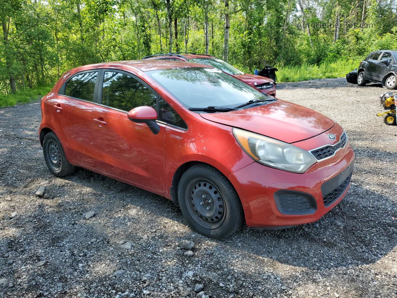 2014 Kia Rio Lx Red vin: KNADM5A31E6961512